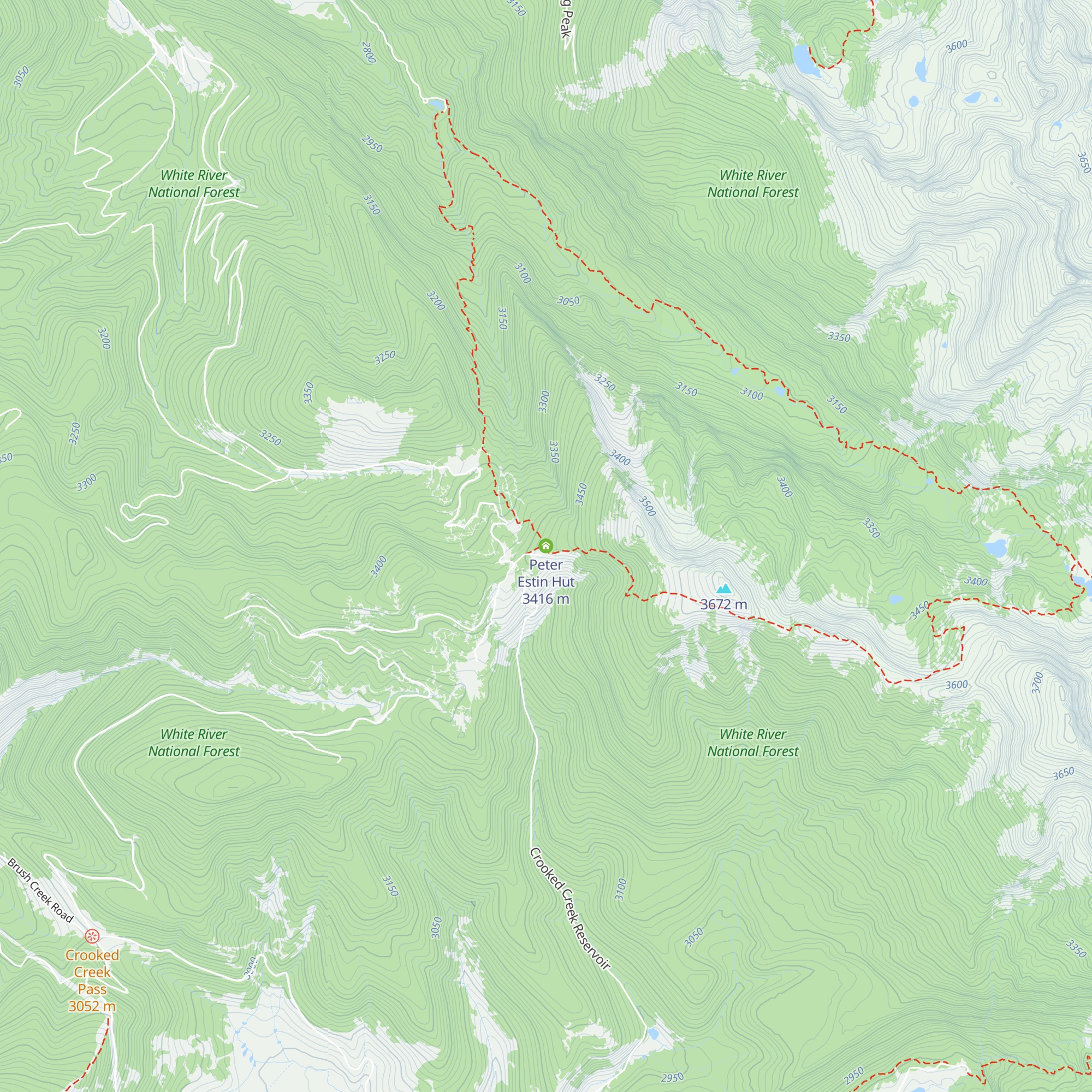 Peter Estin Hut map