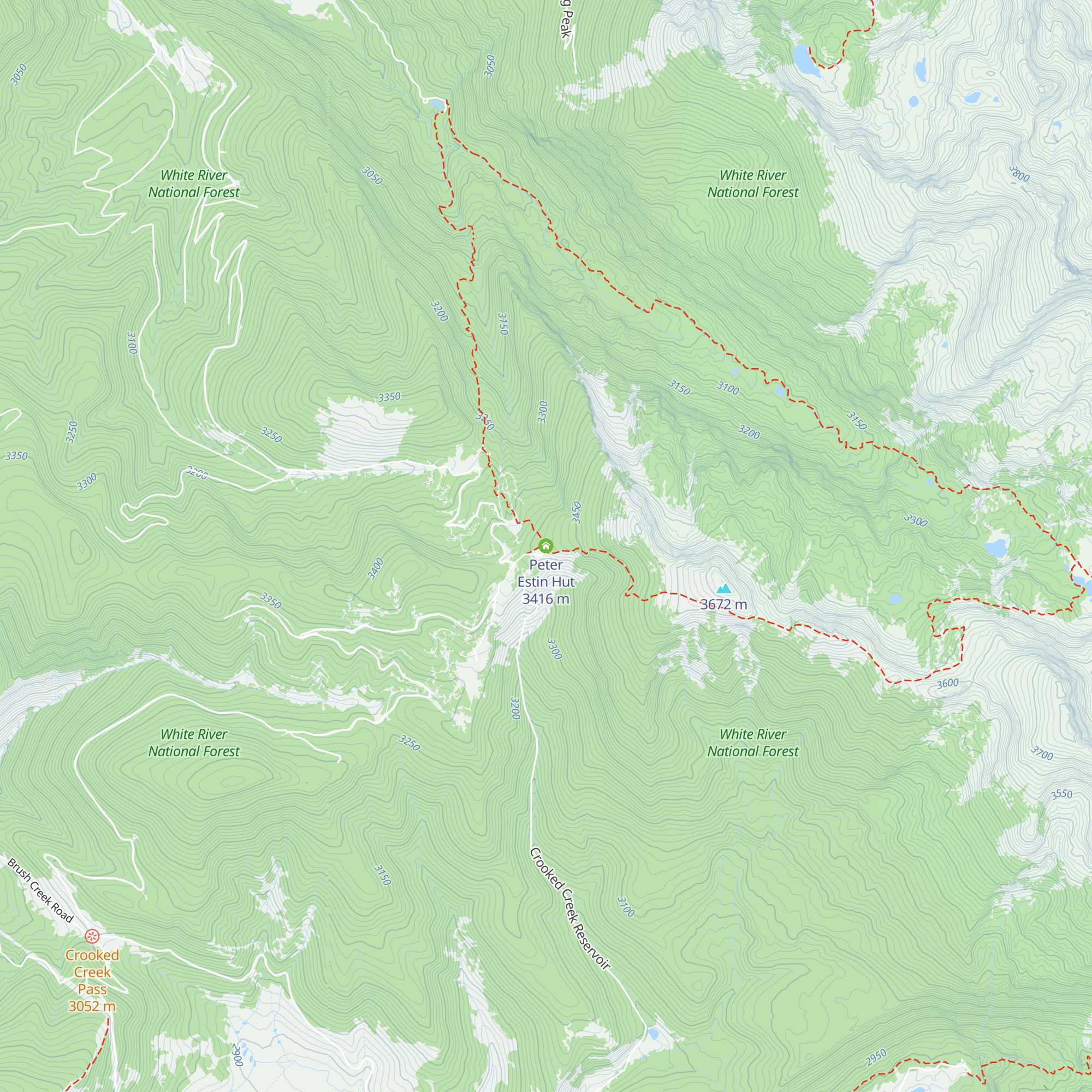 Peter Estin Hut map
