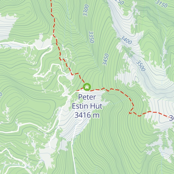 Map of Peter Estin Hut
