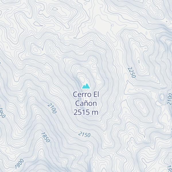 Map of Cerro El Cañon