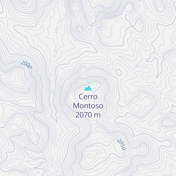 Map of Cerro Montoso