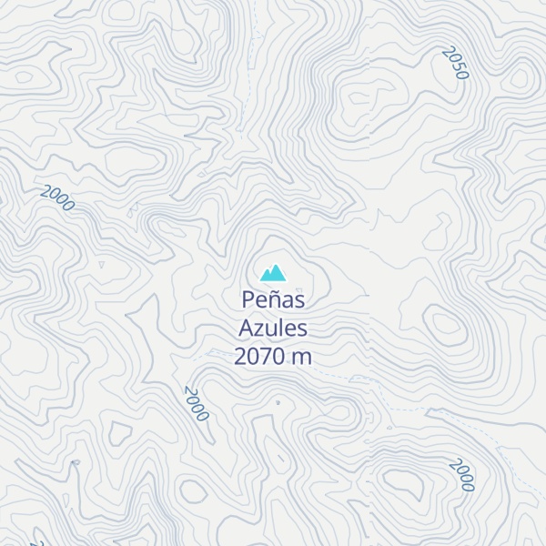 Map of Peñas Azules