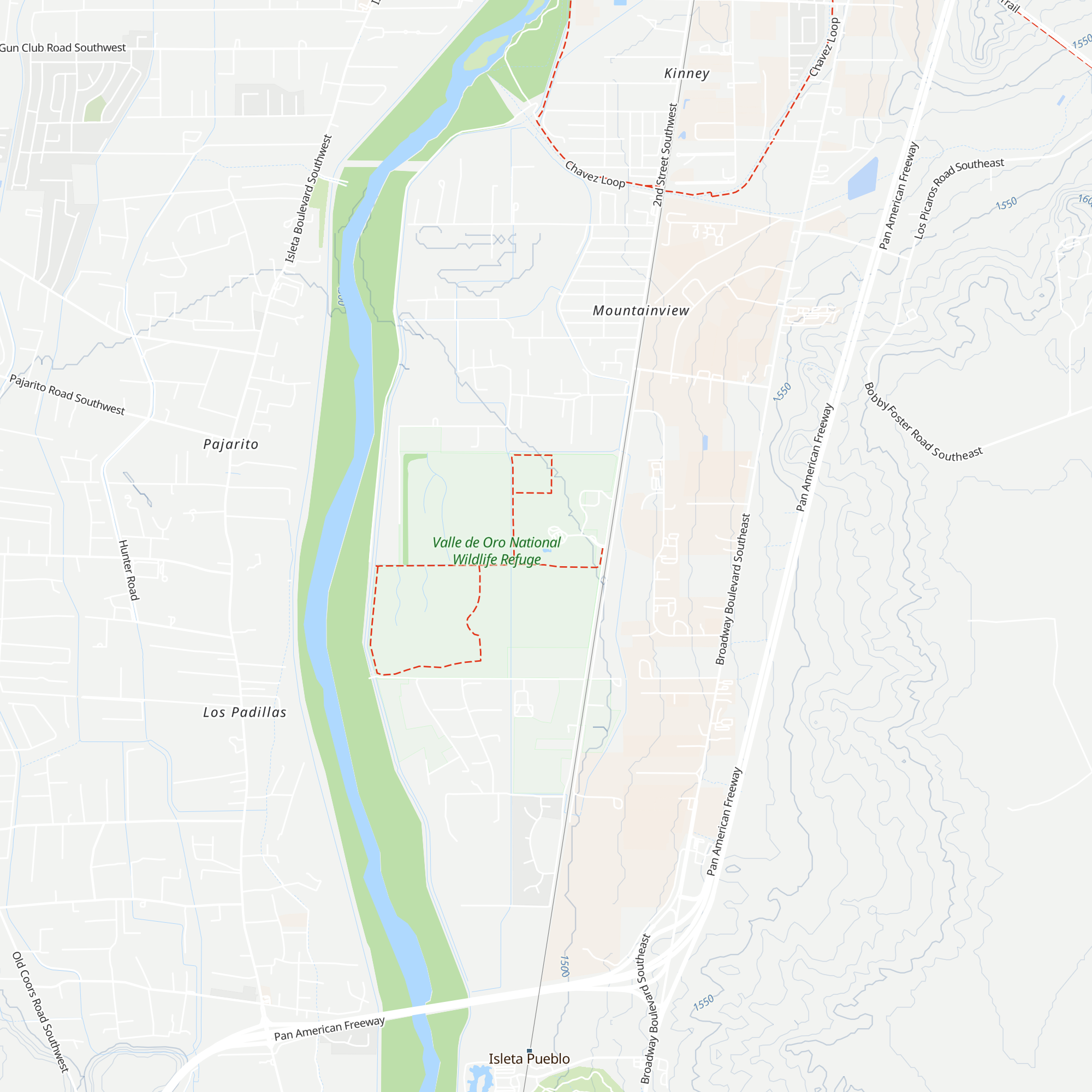 Valle de Oro National Wildlife Refuge map