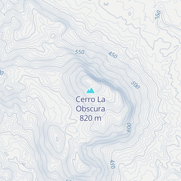 Map of Cerro La Obscura