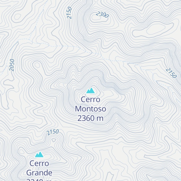 Map of Cerro Montoso