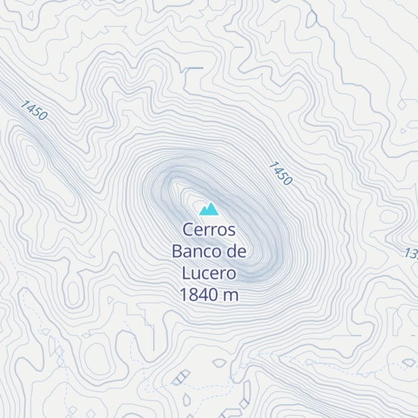 Map of Cerros Banco de Lucero