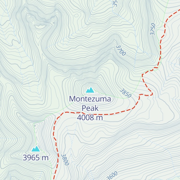 Map of Montezuma Peak