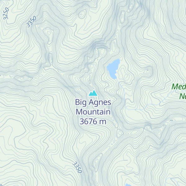 Map of Big Agnes Mountain