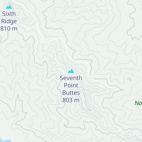 Map of Seventh Point Buttes