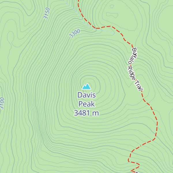 Map of Davis Peak