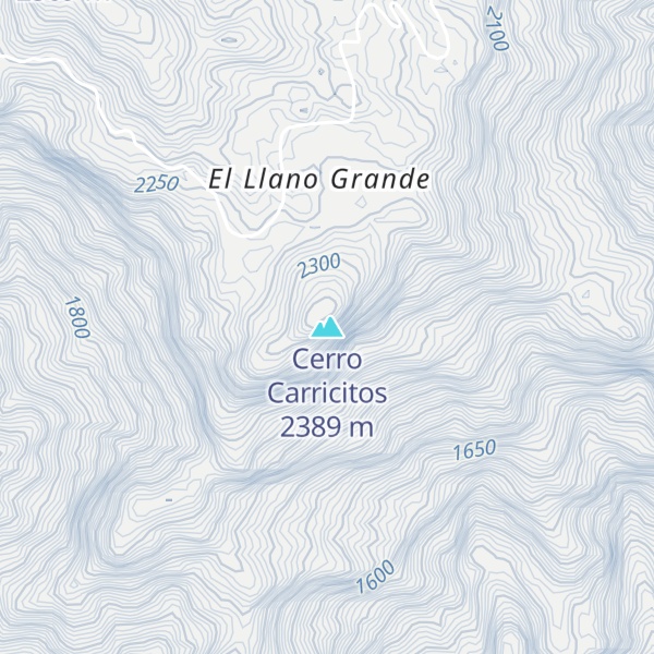 Map of Cerro Carricitos