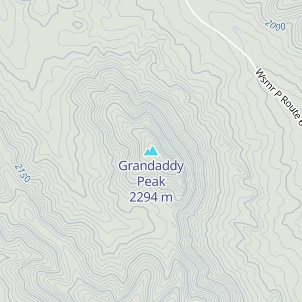 Map of Grandaddy Peak