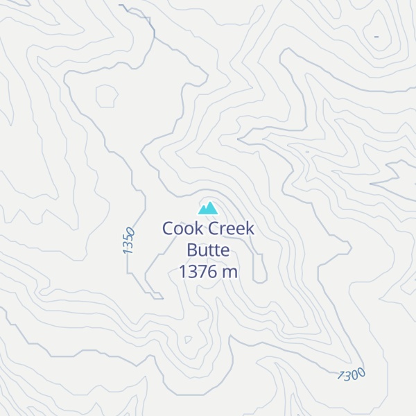 Map of Cook Creek Butte