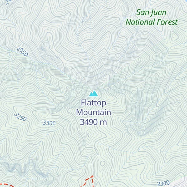Map of Flattop Mountain