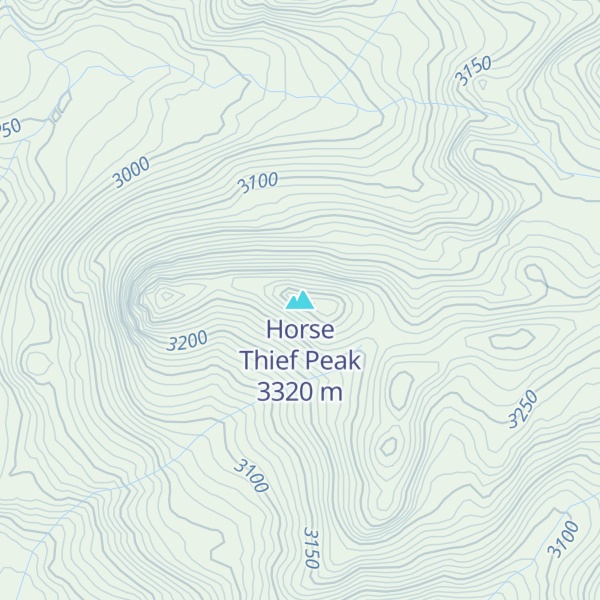 Map of Horse Thief Peak