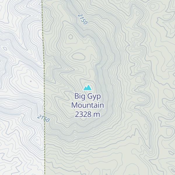 Map of Big Gyp Mountain