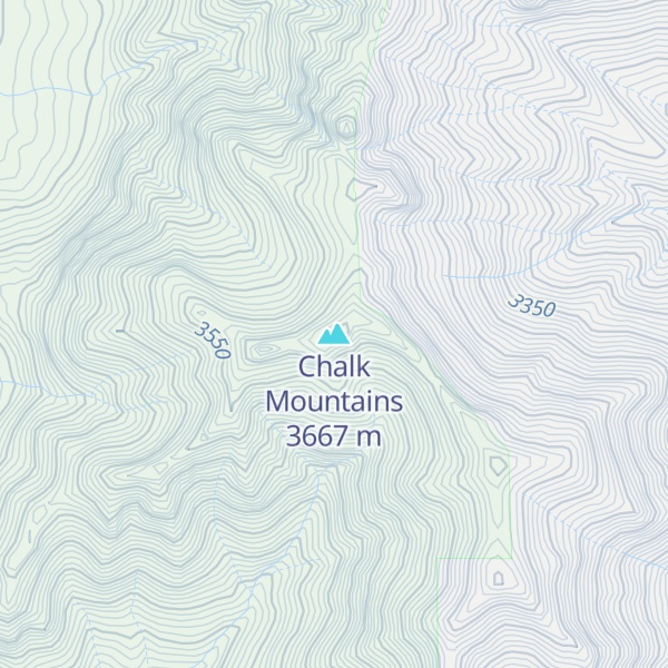 Map of Chalk Mountains