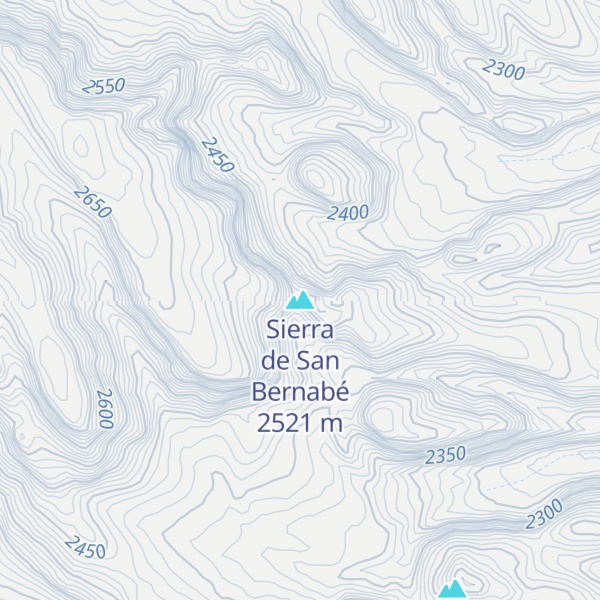 Map of Sierra de San Bernabé