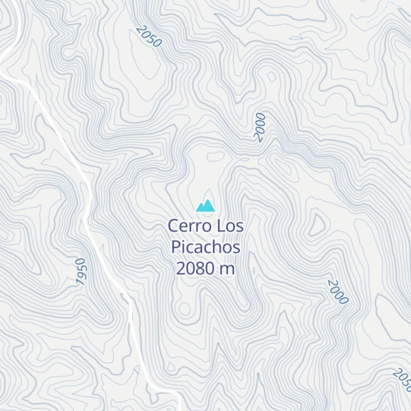 Map of Cerro Los Picachos
