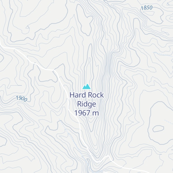 Map of Hard Rock Ridge