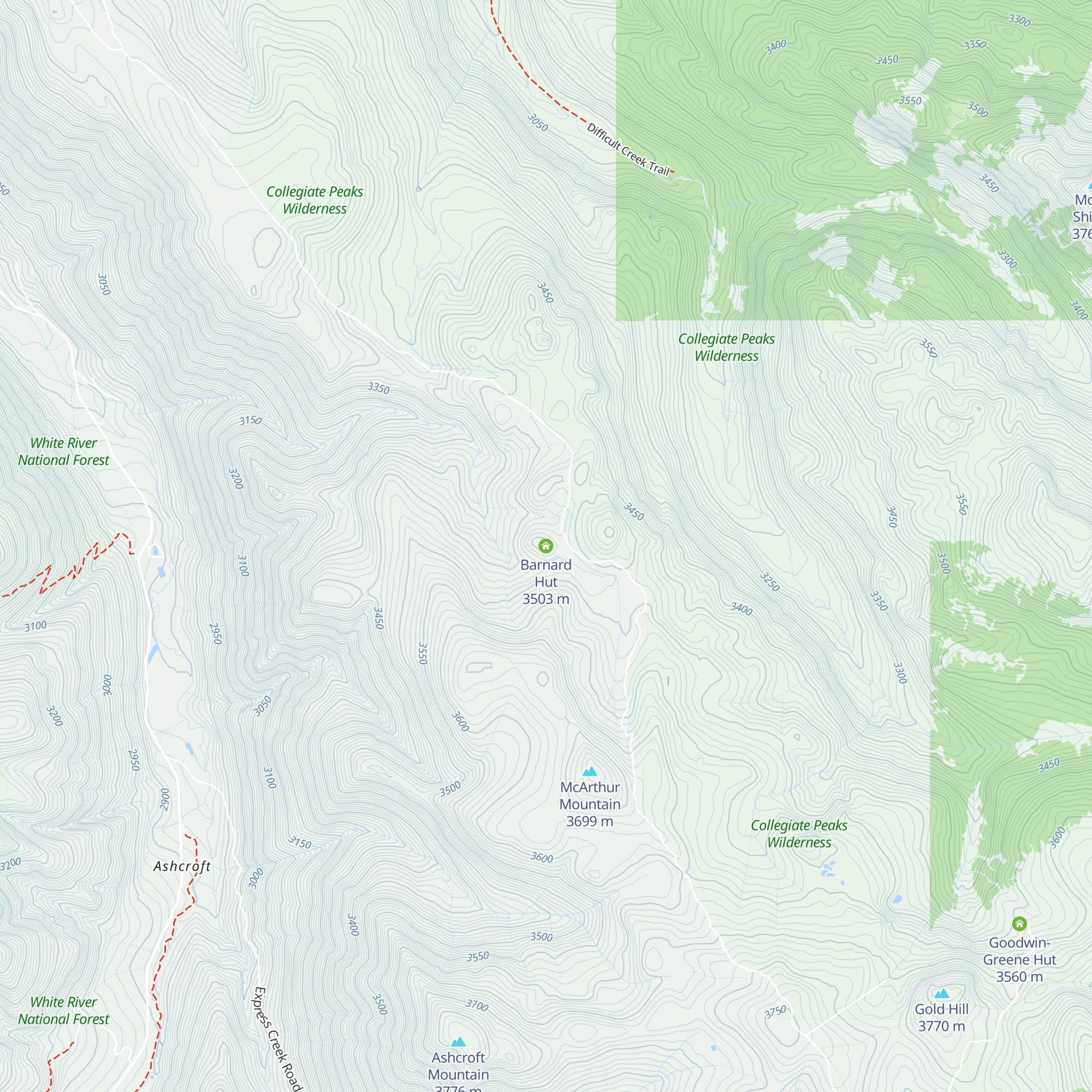 Barnard Hut map