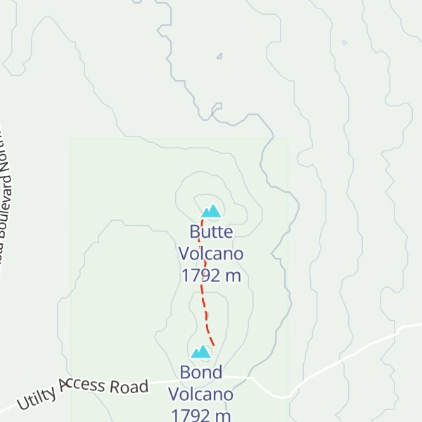 Map of Butte Volcano