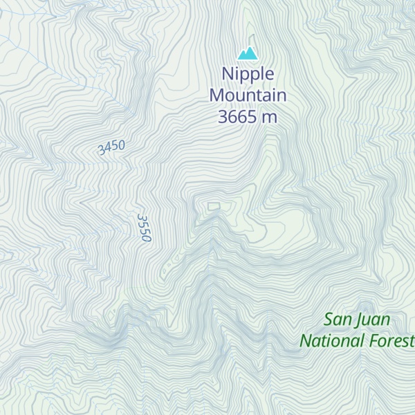 Map of Blackhead Peak