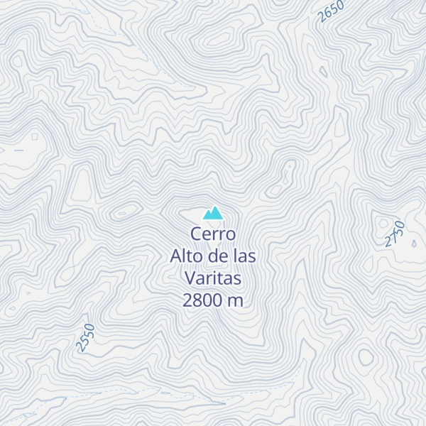 Map of Cerro Alto de las Varitas