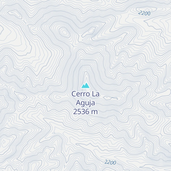 Map of Cerro La Aguja