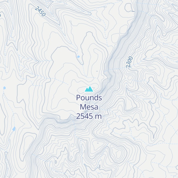 Map of Pounds Mesa