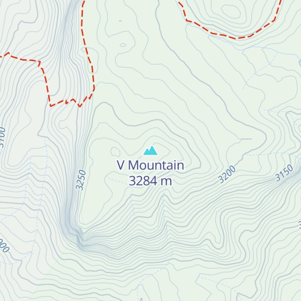 Map of V Mountain