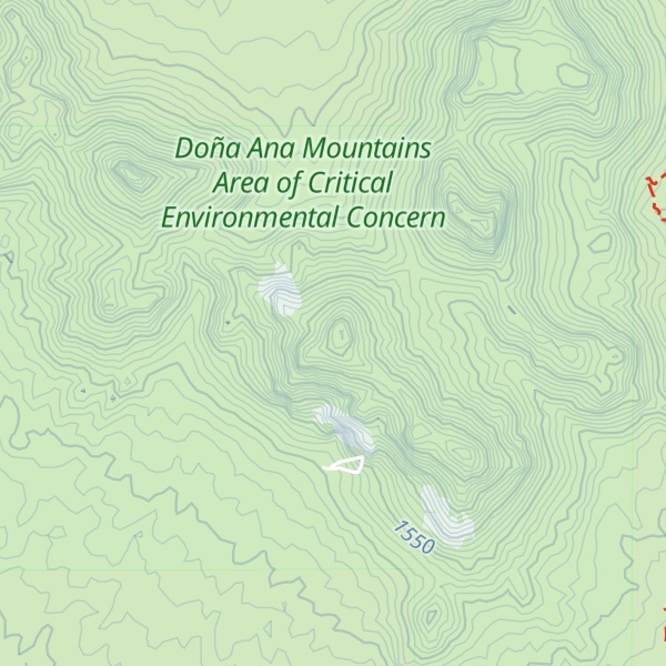 Map of Doña Ana Peak