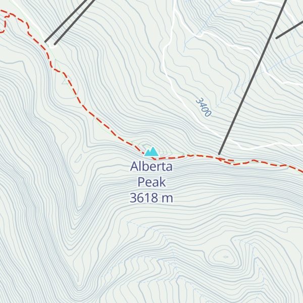 Map of Alberta Peak