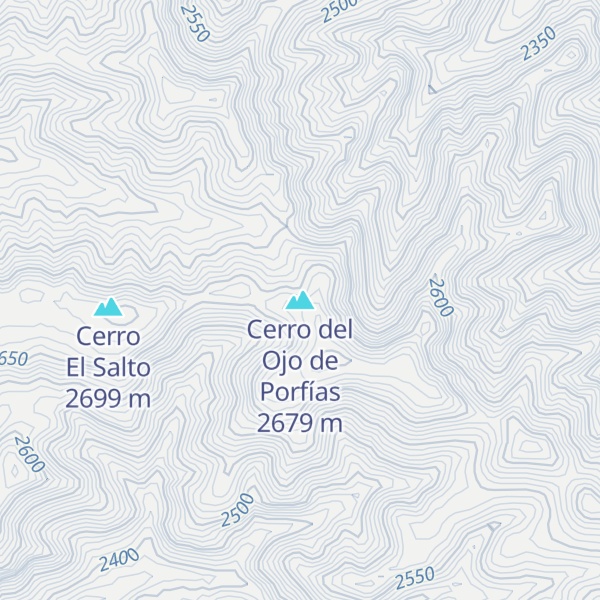 Map of Cerro del Ojo de Porfías