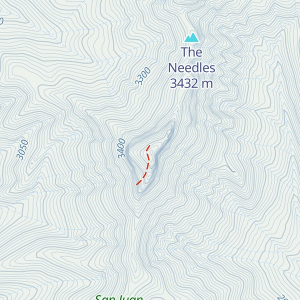 Map of Squaretop Mountain