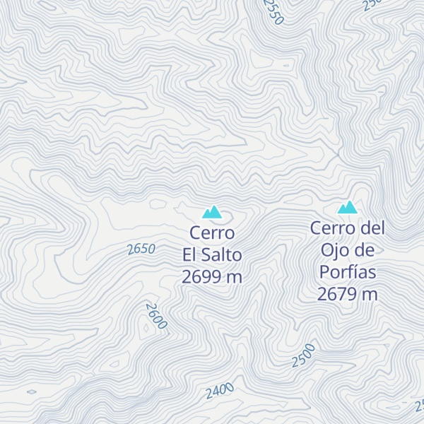 Map of Cerro El Salto