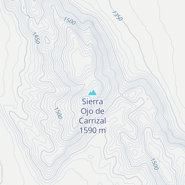 Map of Sierra Ojo de Carrizal