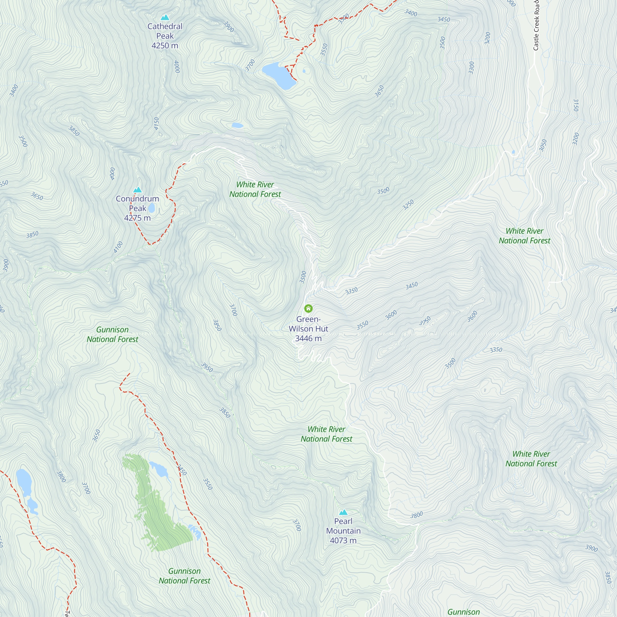 Green-Wilson Hut map