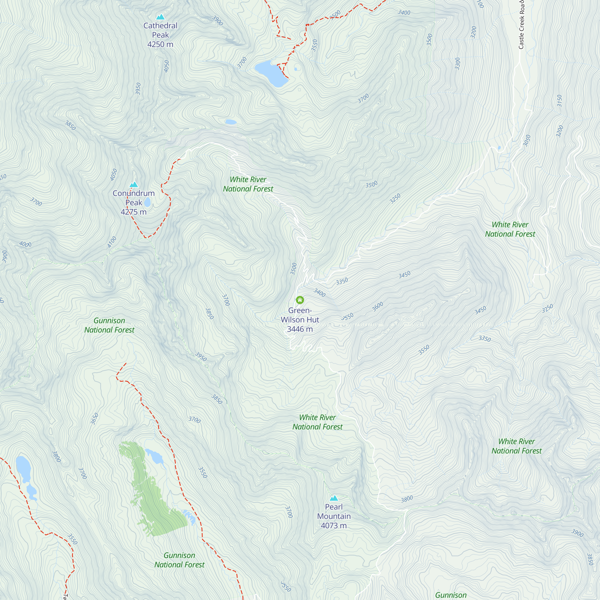 Green-Wilson Hut map