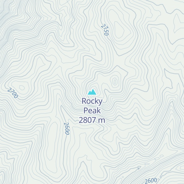 Map of Rocky Peak