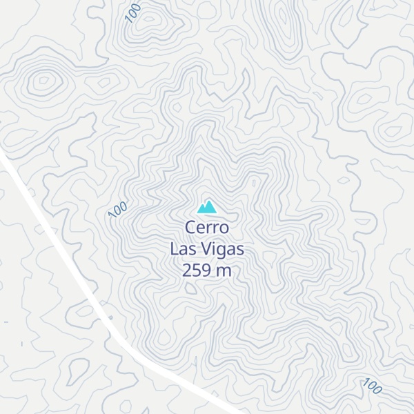 Map of Cerro Las Vigas