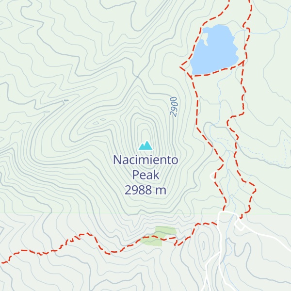 Map of Nacimiento Peak