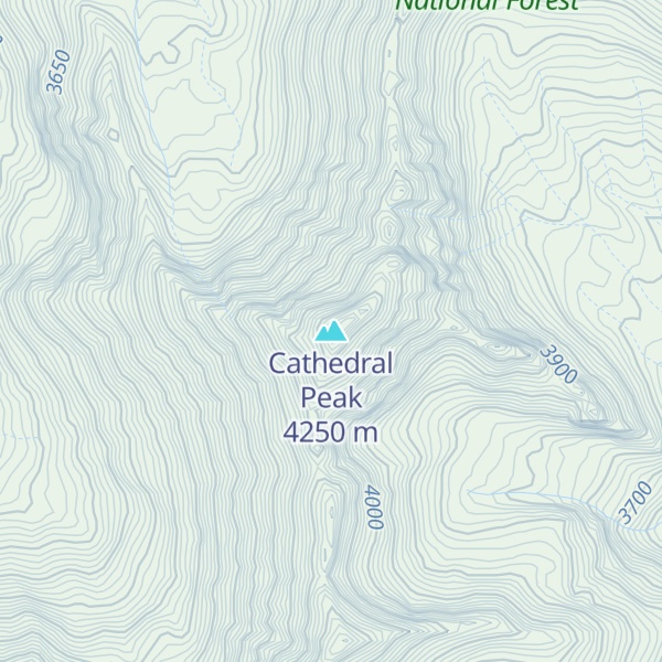 Map of Cathedral Peak