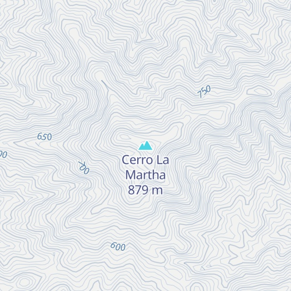 Map of Cerro La Martha