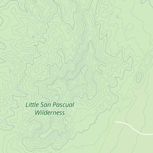 Map of Little San Pascual Mountain