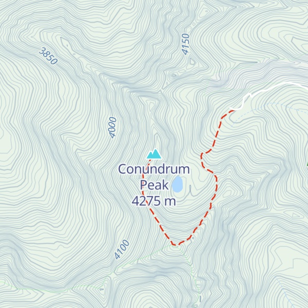 Map of Conundrum Peak