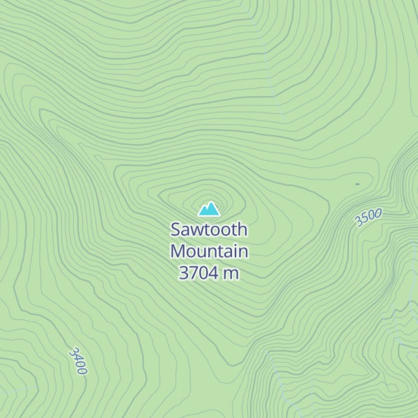 Map of Sawtooth Mountain