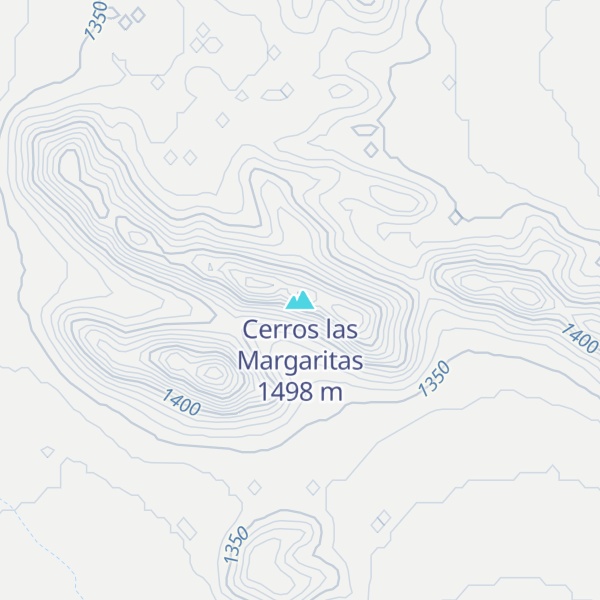 Map of Cerros las Margaritas