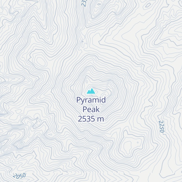Map of Pyramid Peak