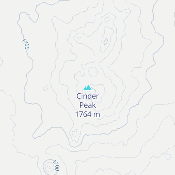 Map of Cinder Peak